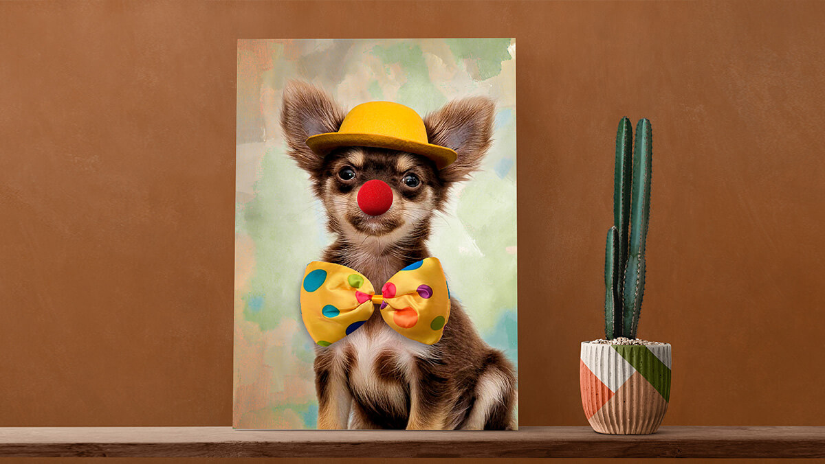 dog colorful painting