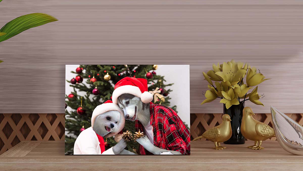 dogs pet christmas portrait gift