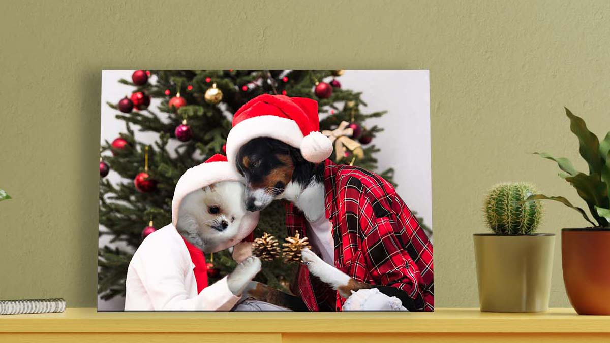 dogs pet christmas portraits gift