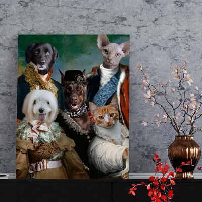  family royalty pet portrait