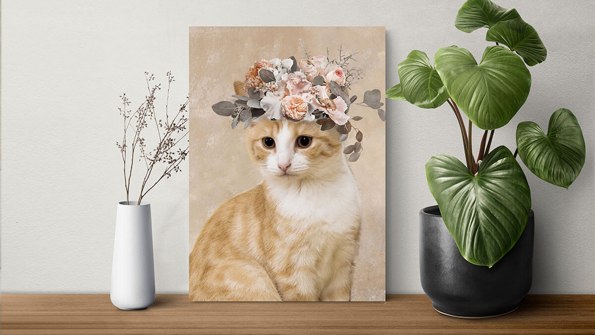flower custom pet artwork