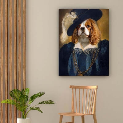 king pet portrait painting