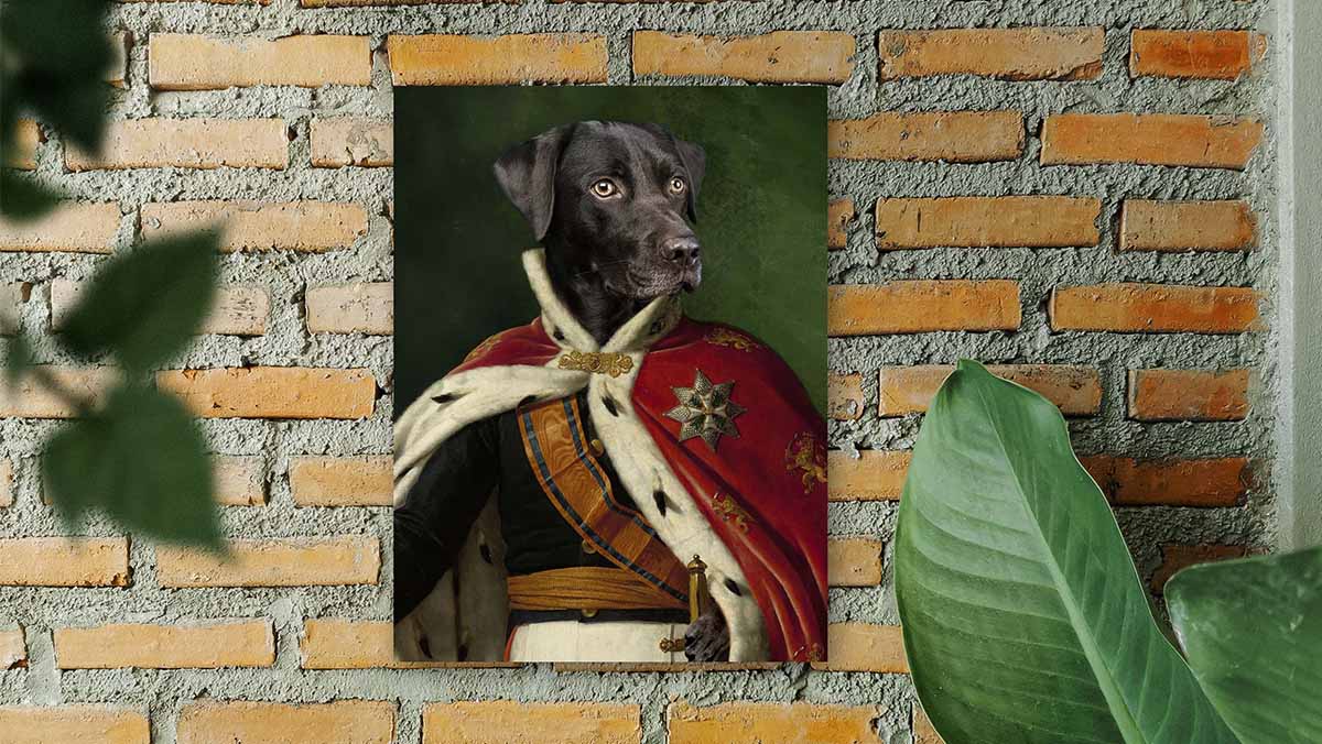 king pet painting royalty pet portrait