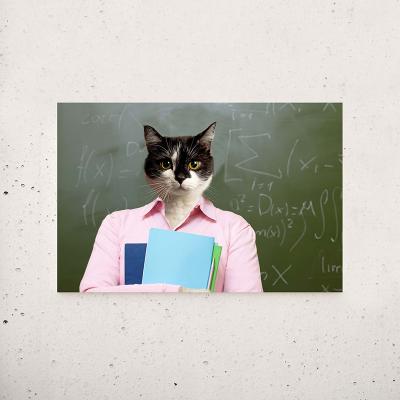 paint your own cat into a responsible teacher portrait