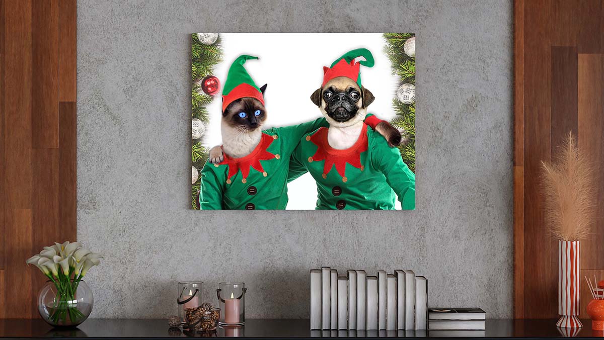 pet in portraits personalised christmas decorations