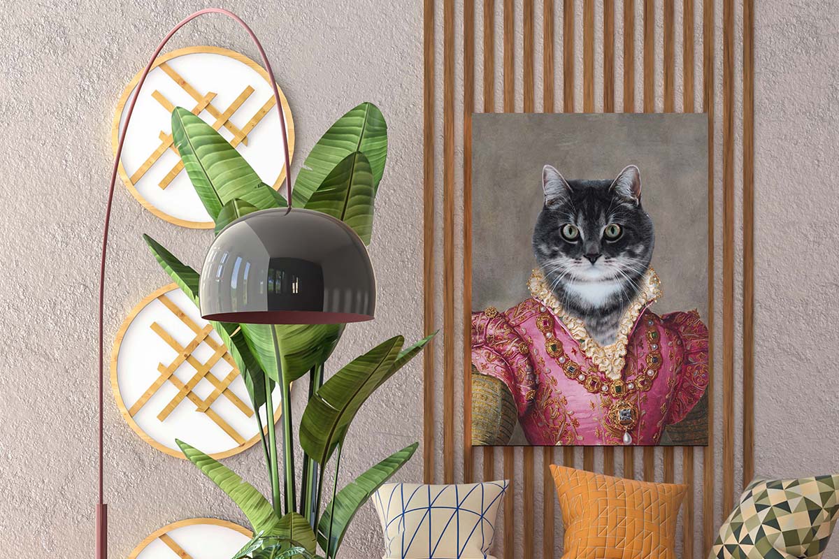 royal pet painting dog cat portrait