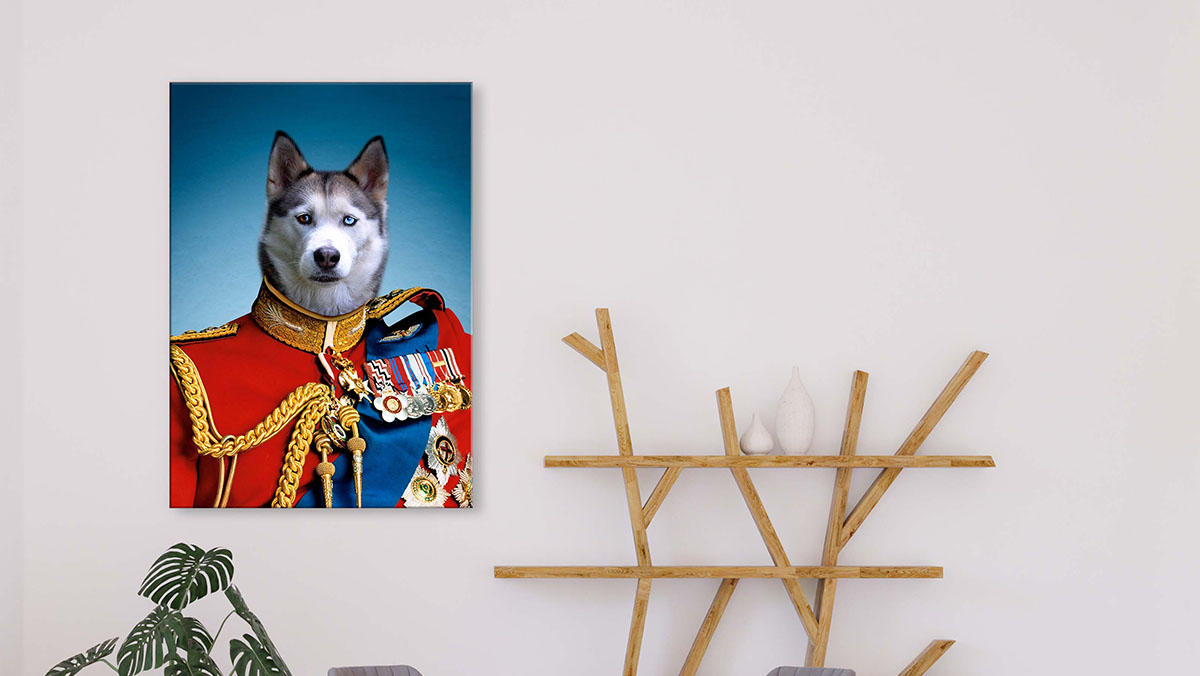 prince royal dog and cat pet face portraits