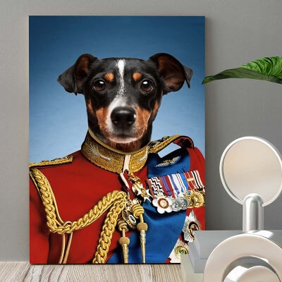 prince cat portrait dog painting portrait