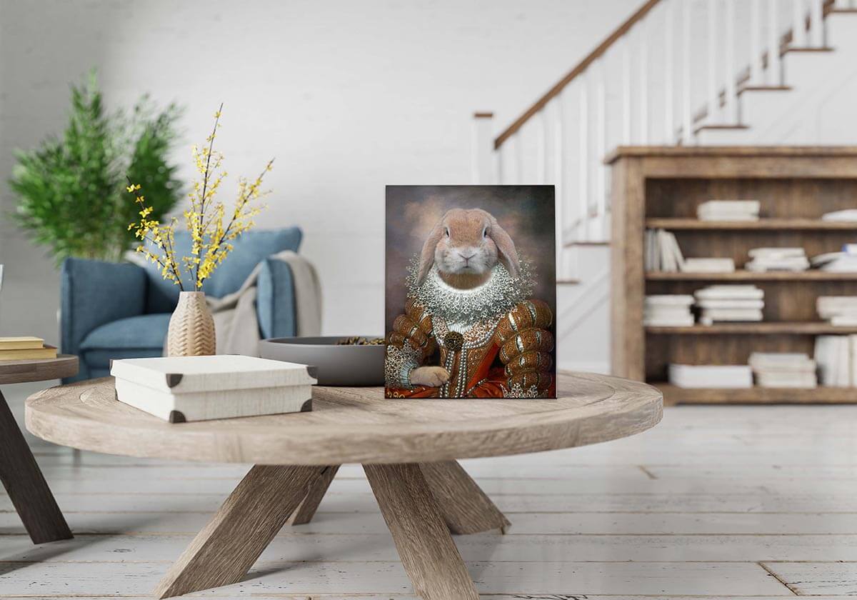 queen pet renaissance portrait painting canvas