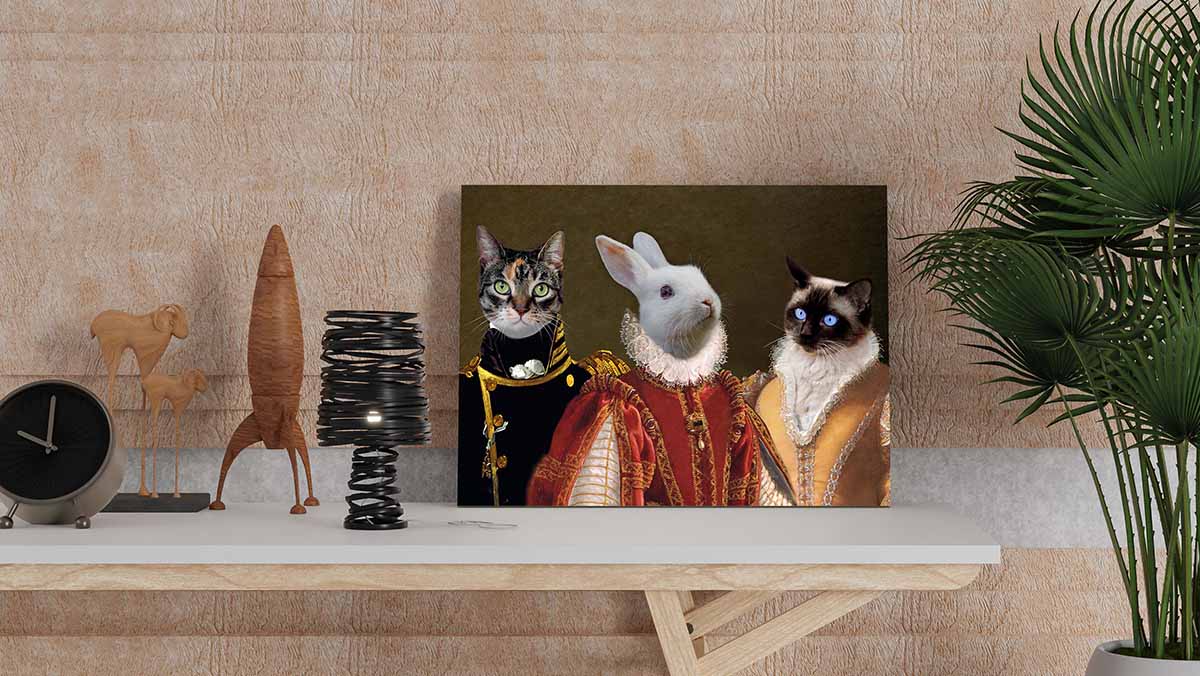 renaissance animals portraits custom