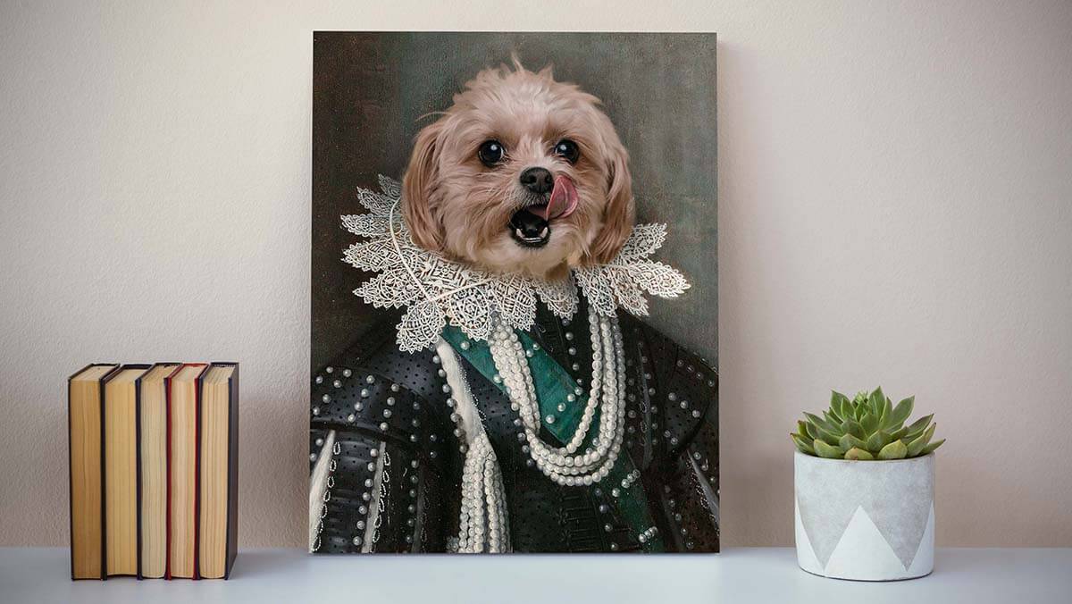 renaissance pet portrait painting art