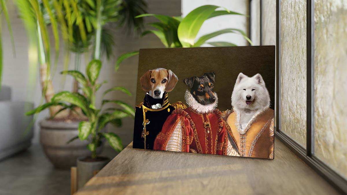 renaissance dogs portraits custom