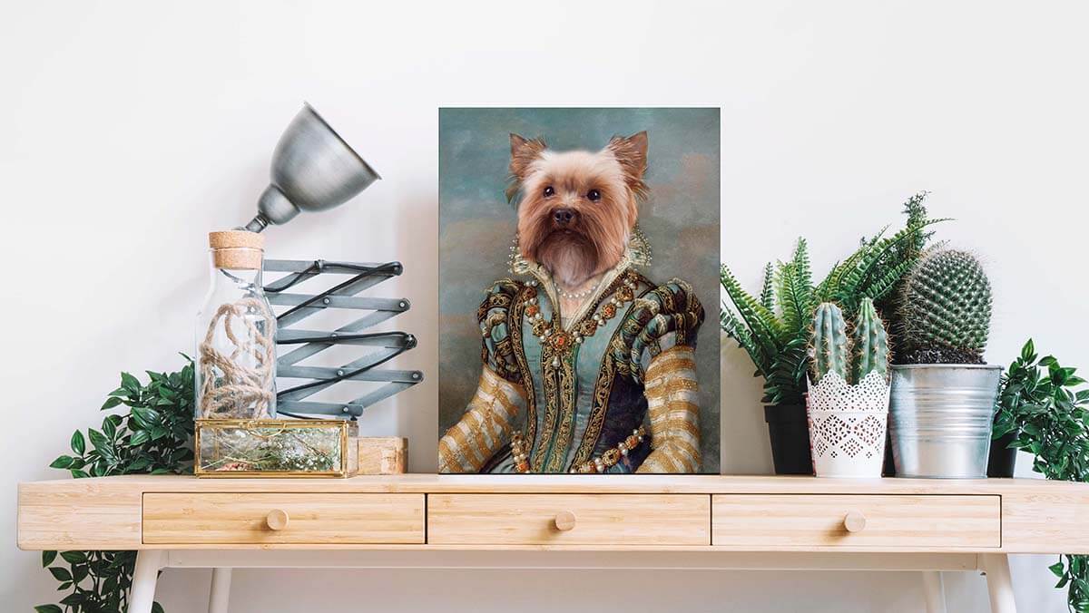 royalty dog pet portrait painting