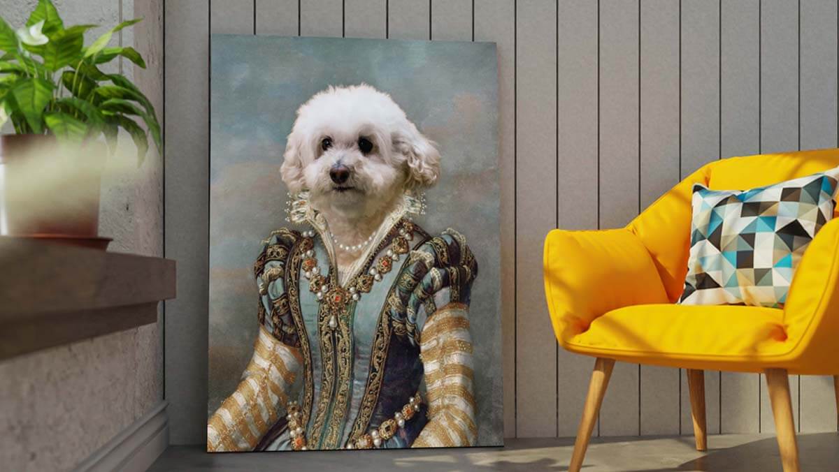 renaissance pet portrait painting