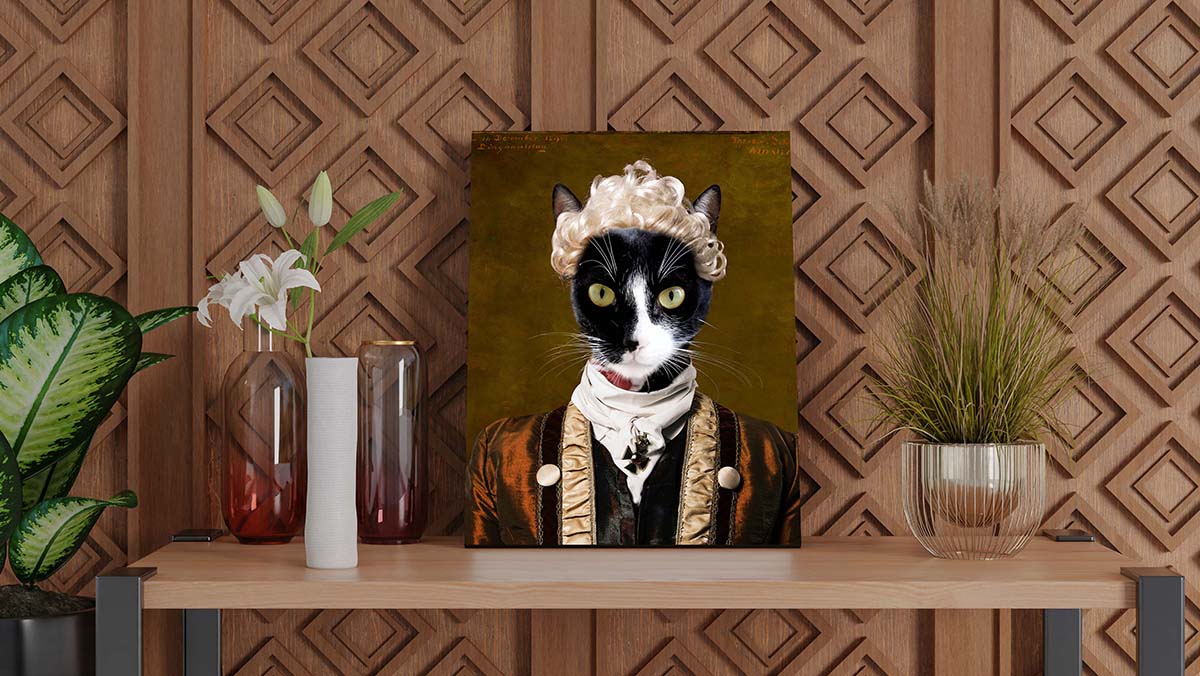 statesman vintage dog prints black cat portraits custom