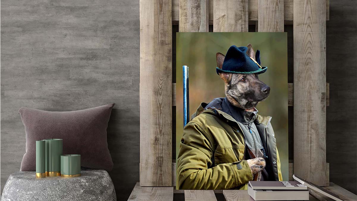 the hunter in the woods paintings of dog portraits