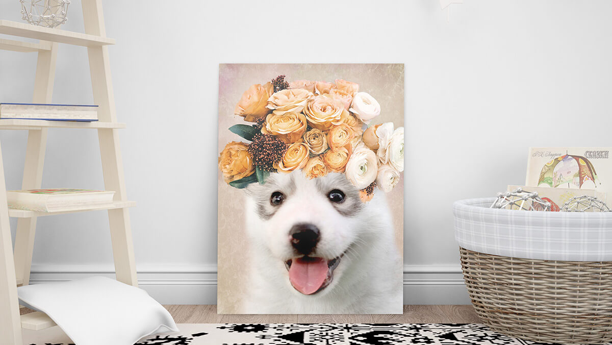 unique dog portrait canvas art