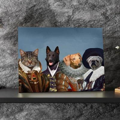 upper class pets in one portrait