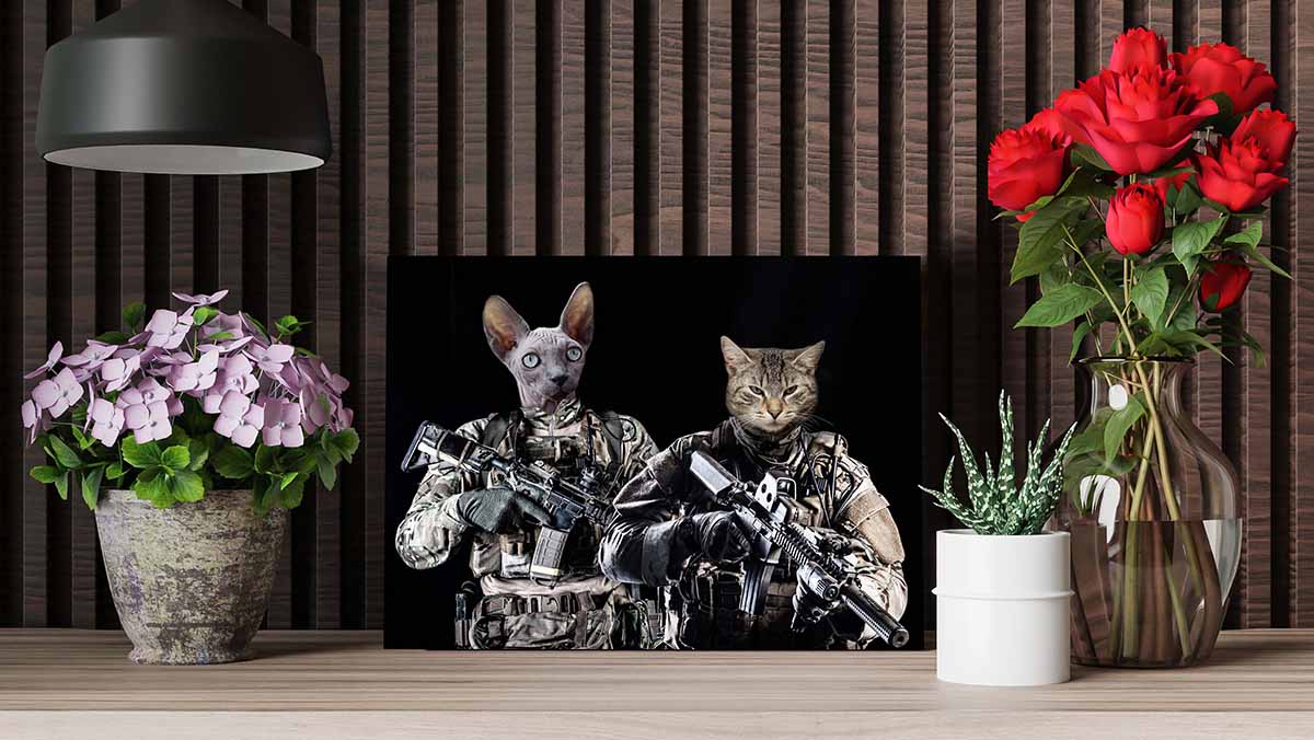 your cats as special forces soldiers painting