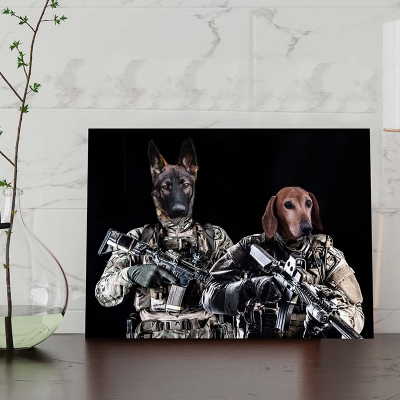your dogs as special forces soldiers painting
