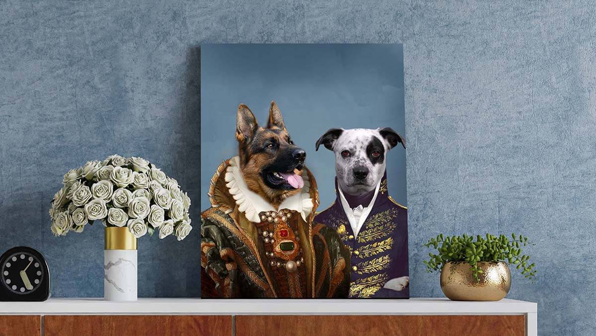 your dogs into duchess and military officer portraits