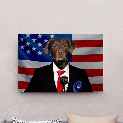 your pet giving the president speech painting
