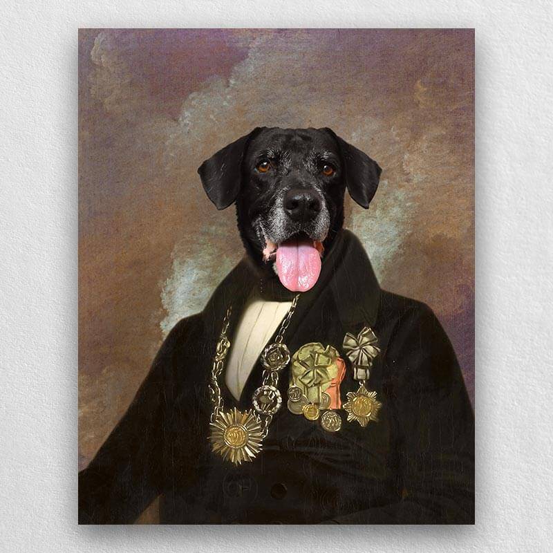 vencimiento jerarquía Monopolio Military Portrait Pet Painting Custom Pet Portrait Art - Furryroyal