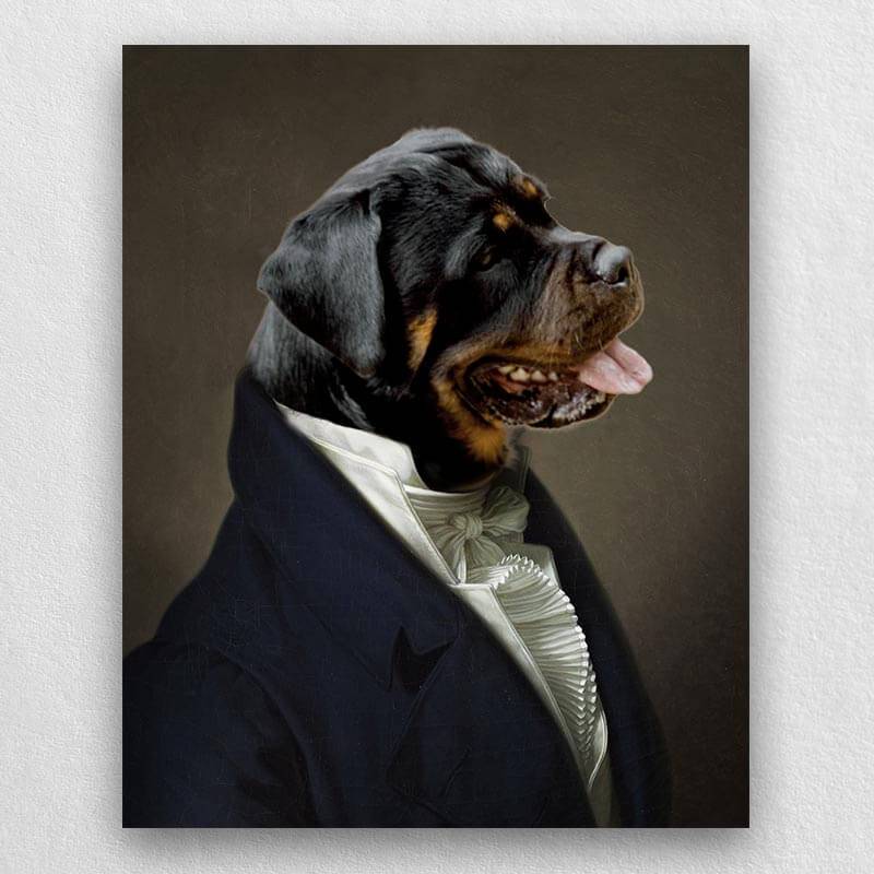 Superar Dos grados Prevalecer Renaissance Dog Painting Animal In Suits Portraits - Furryroyal